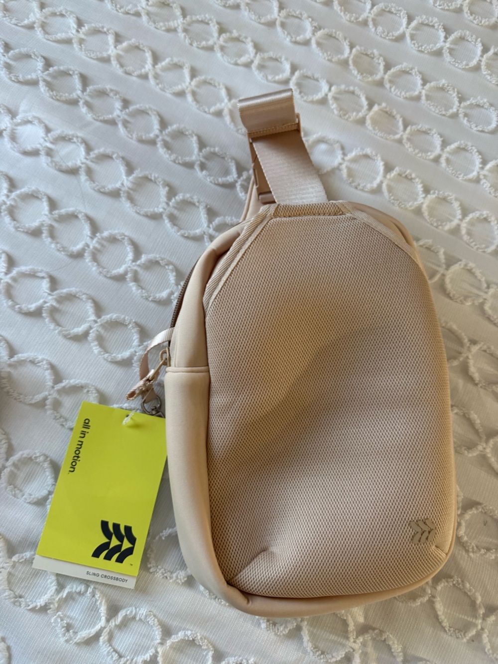 all in motion Nude/Tan Mini Sling Crossbody Bag
